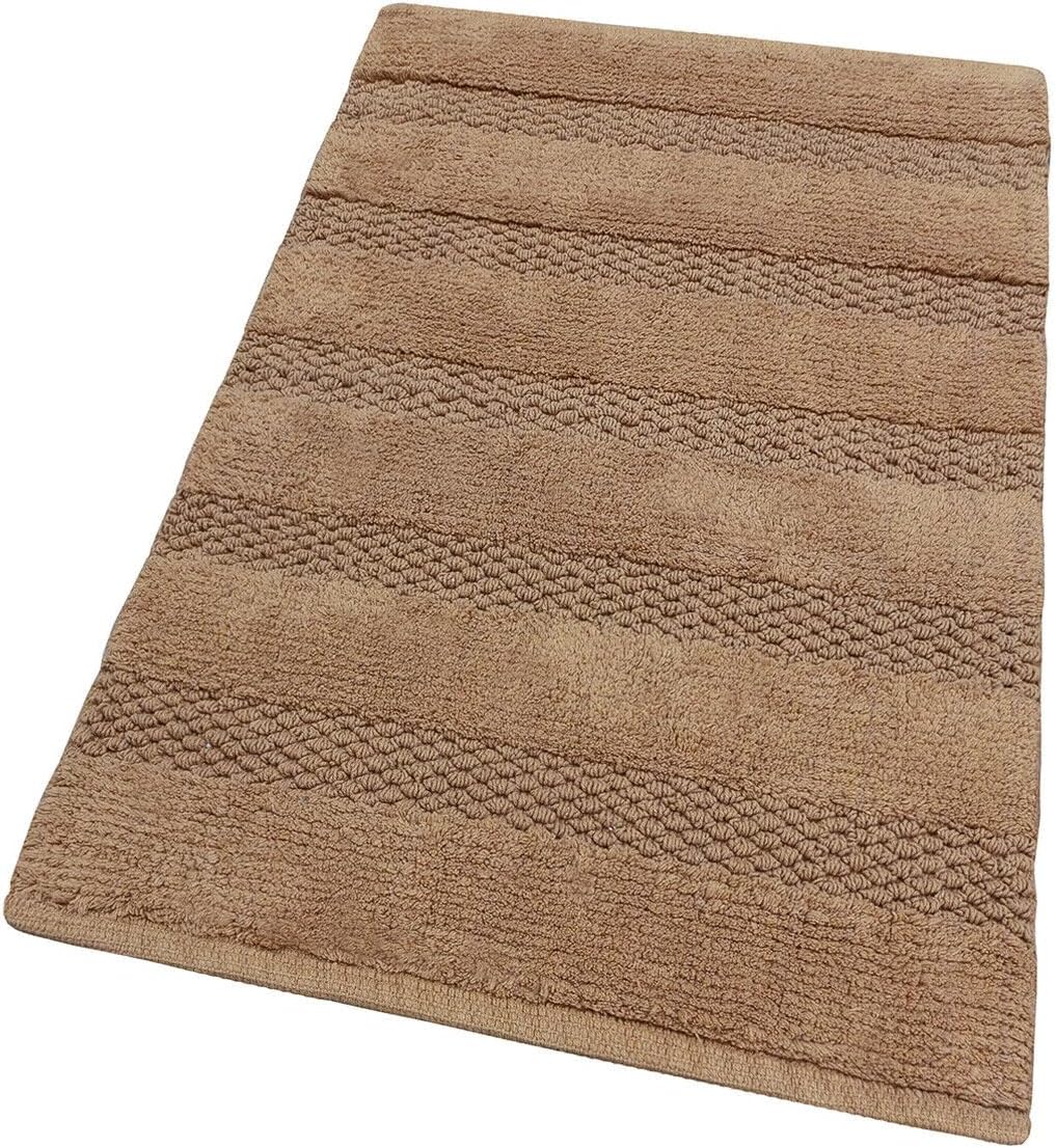 Alfombra de baño 60x120 cm para ducha algodón puro moderna suave antideslizante absorbente marrón