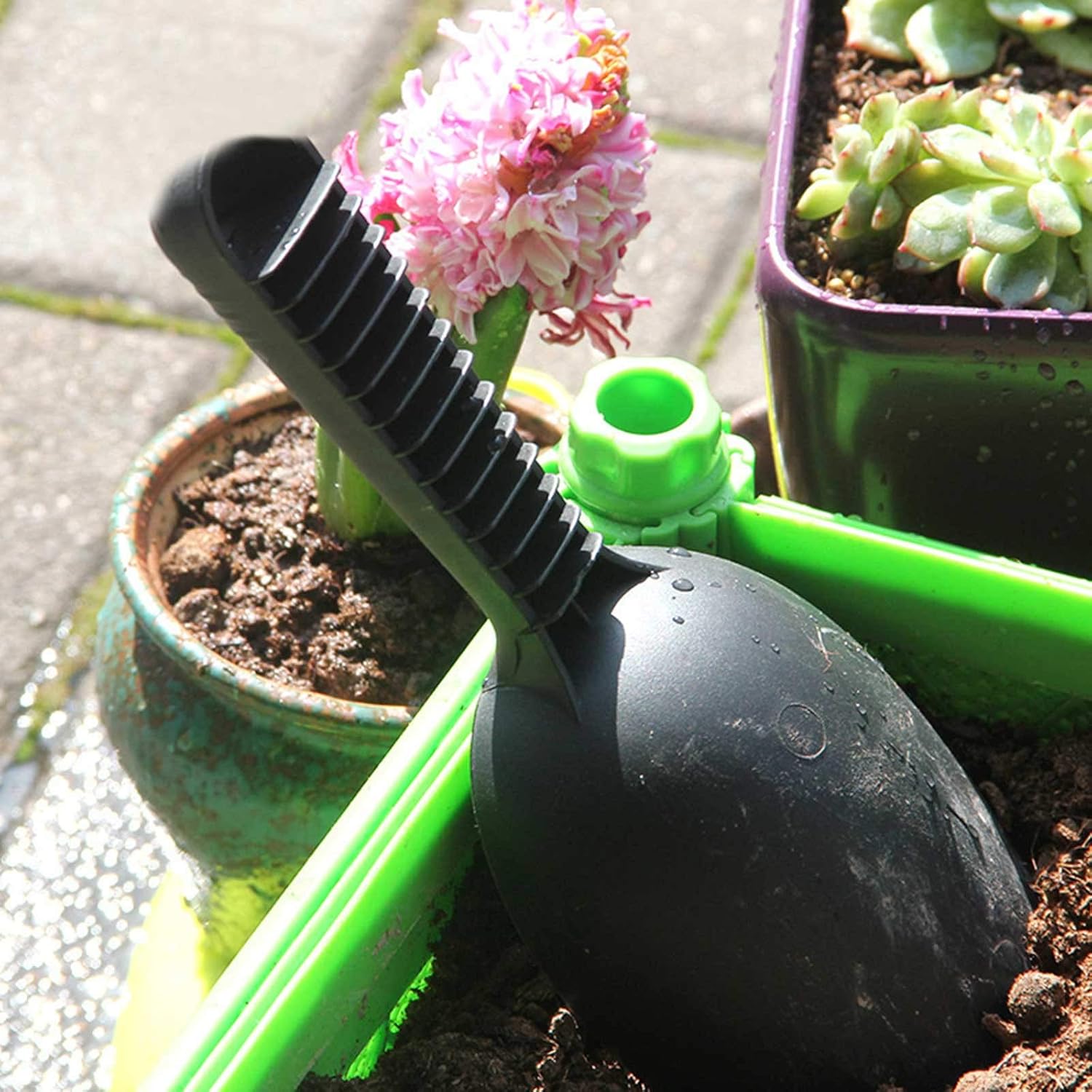 Pelle De Jardin Multifonction Fdit - Petit Outil En Plastique Vert 29,7cm Pour Plantation, Repiquage Et Désherbage