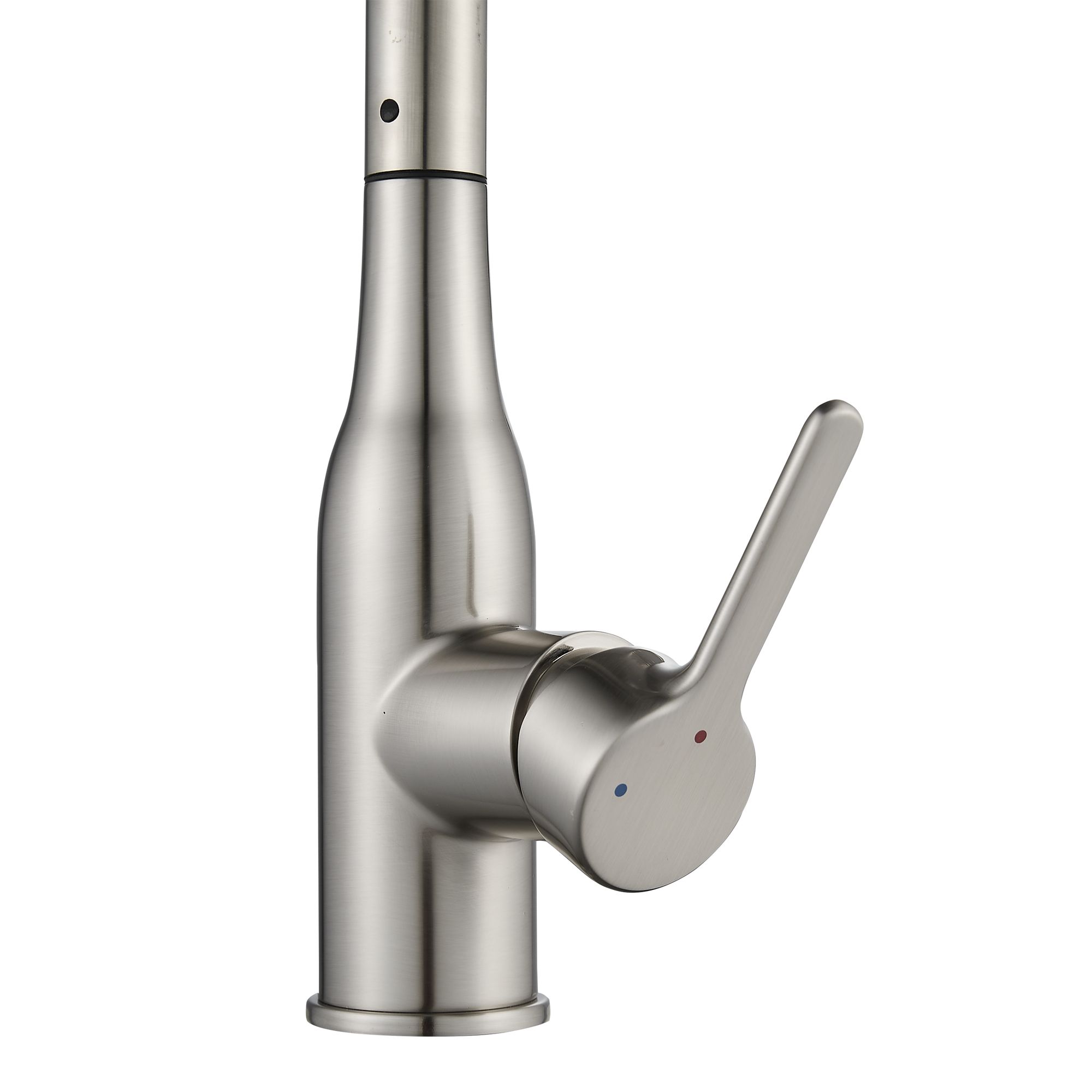 Rubinetto da cucina con canna alta e doccetta estraibile FANNY - 3 tipi di getto - Cromo spazzolato - DELINIA - 4