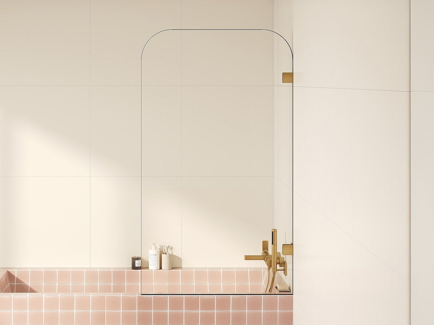 Parawan nawannowy odwracalny zaokrąglony- Złoty - 80 x 140 cm - TIMOUR