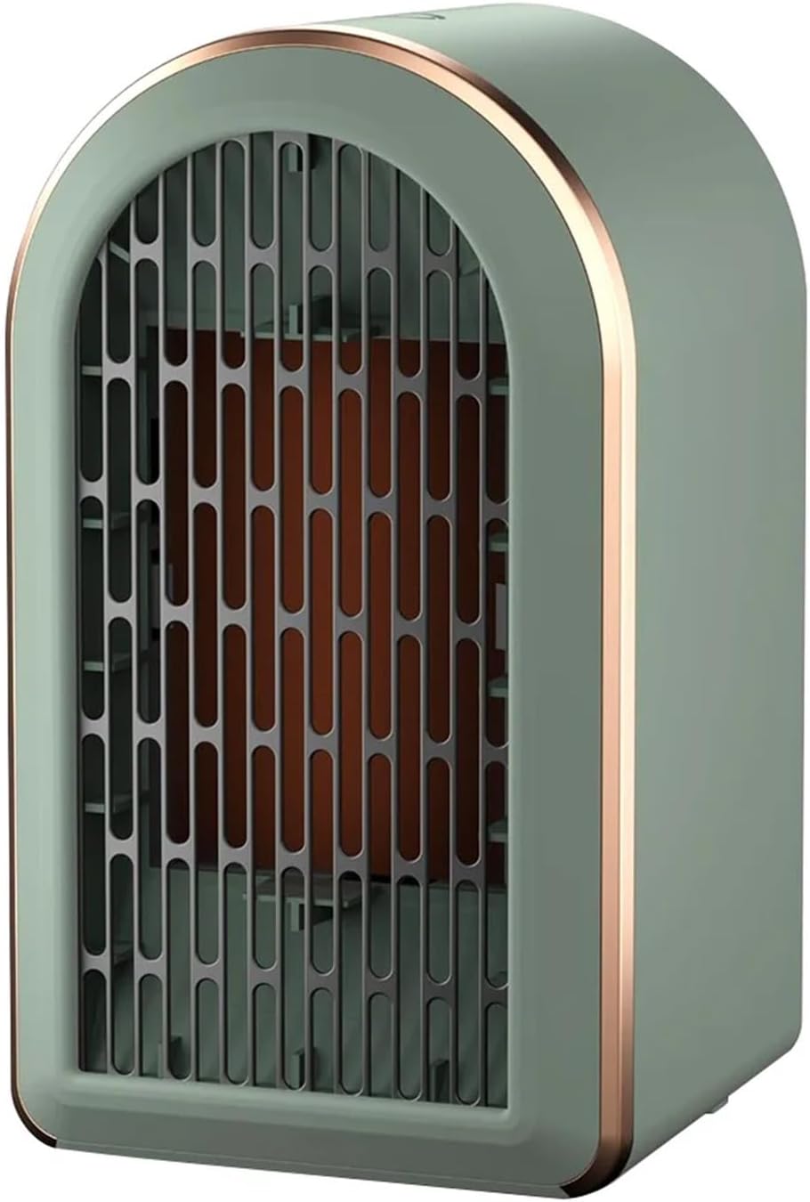 Przenośny grzejnik elektryczny 1200W PTC, dmuchawa ciepłego powietrza, ciche i energooszczędne urządzenie grzewcze do domu (Zielony, wtyczka)