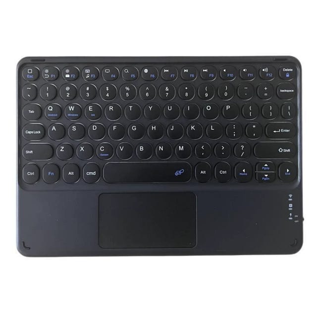 Inalámbrico Touch teclado Bluetooth Round Cap Magnetic teclado apto ...