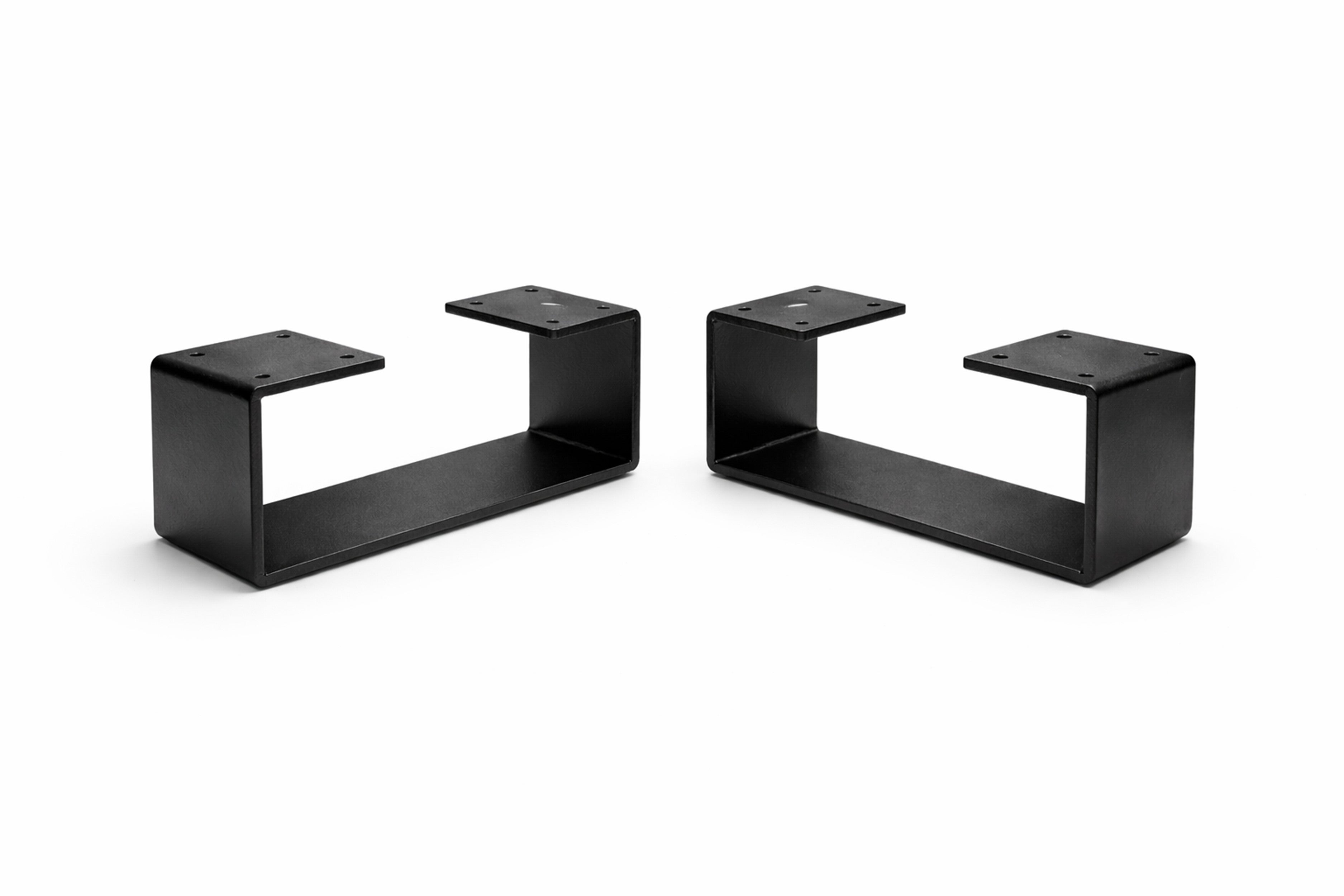 Skraut Home  Pack De 2 Patas Metálicas En U, 31X12 Cm, Soporte Resistente, Para Muebles, Estilo Industrial, Negro , Leroy Merlin