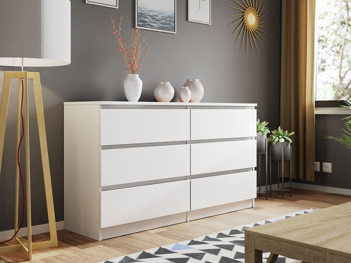 Cómoda Comfivo Structor II, Blanco, Con cajones, Número de cajones: 6.00, 77x138x40cm - 6