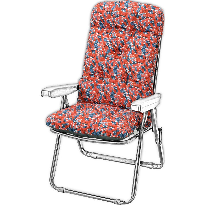 Poduszka na leżak bez podnóżka AMPO gruba czerwony niebieski 1 szt.