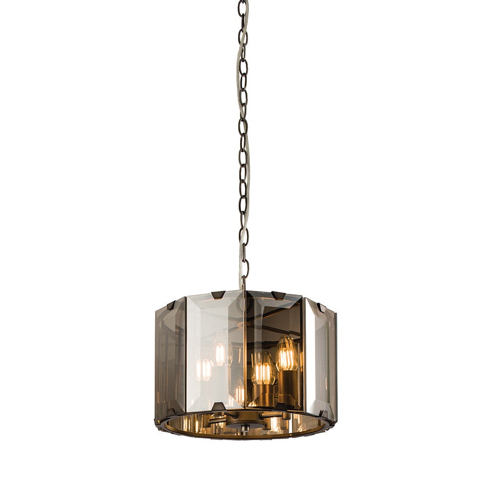 Lampa sufitowa panelowa CLOONEY szara 4xE14x15W szkło wym:122x35x35cm IP20 Endon
