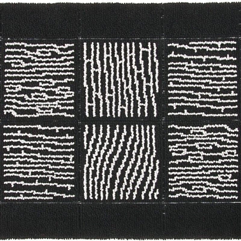 Dywan Przyłóżkowy 65x140 Cm Sypialnia Łazienka Miękki Włochaty Czysta Bawełna Chłonny Antypoślizgowy Czarny