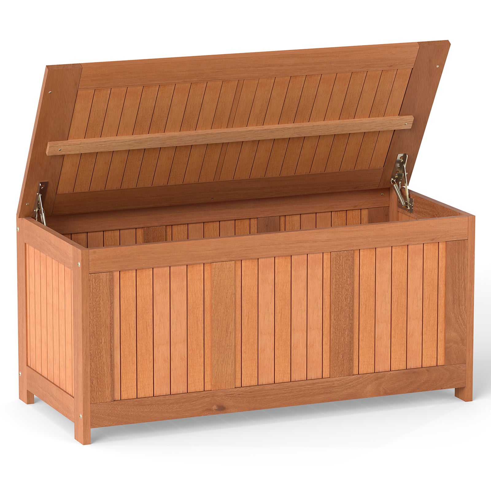 Coffre de Jardin Extérieur en Bois Dur 220L, avec Couvercle Rabattable, Organisateur pour Rangement des Outils pour Patio, Cour, Charge 150 KG - 2