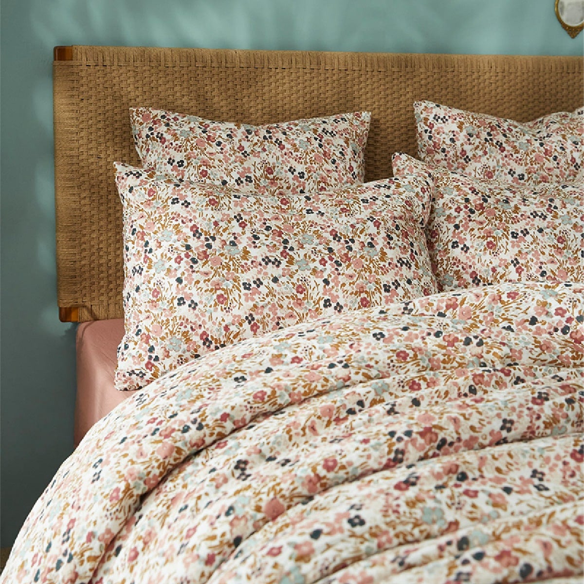 ISIS - Housse de Couette 240x220cm Gaze de Coton Motif Liberty - 5