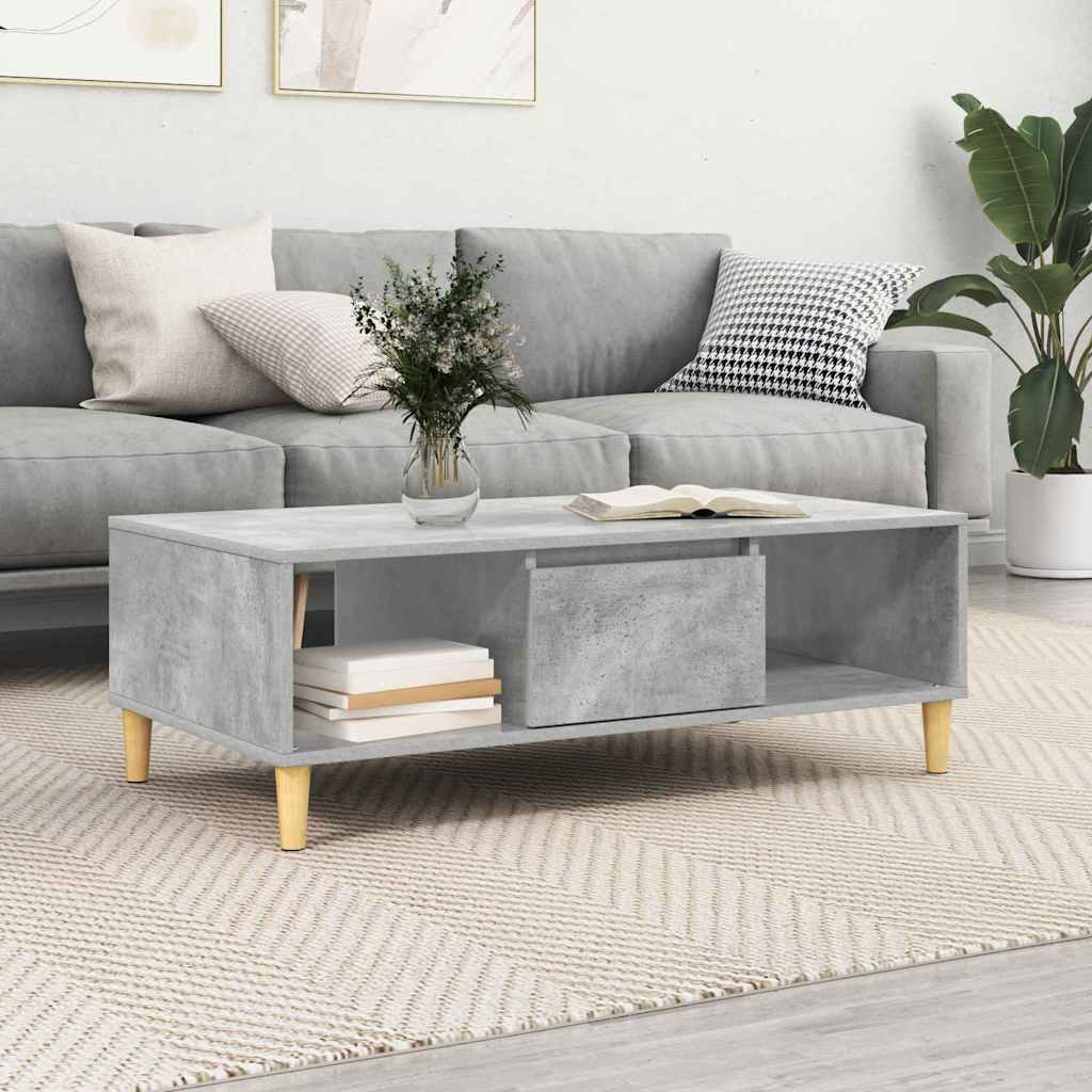 Stolik kawowy Betonowy szary 102 x 55 x 35 cm vidaXL