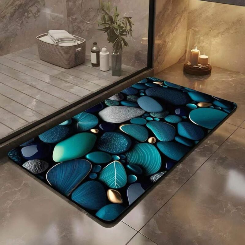 BLUEMANOR Tapete De Baño De Piedra, Ultra Absorbente