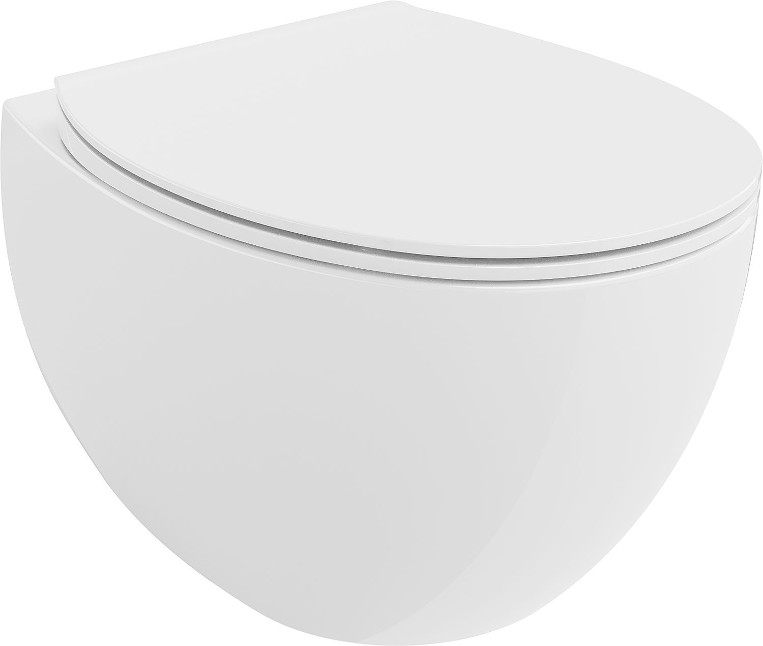 Mexen Egg miska wc Rimless z deską wolnoopadającą slim, duroplast, biała połysk - 30245000
