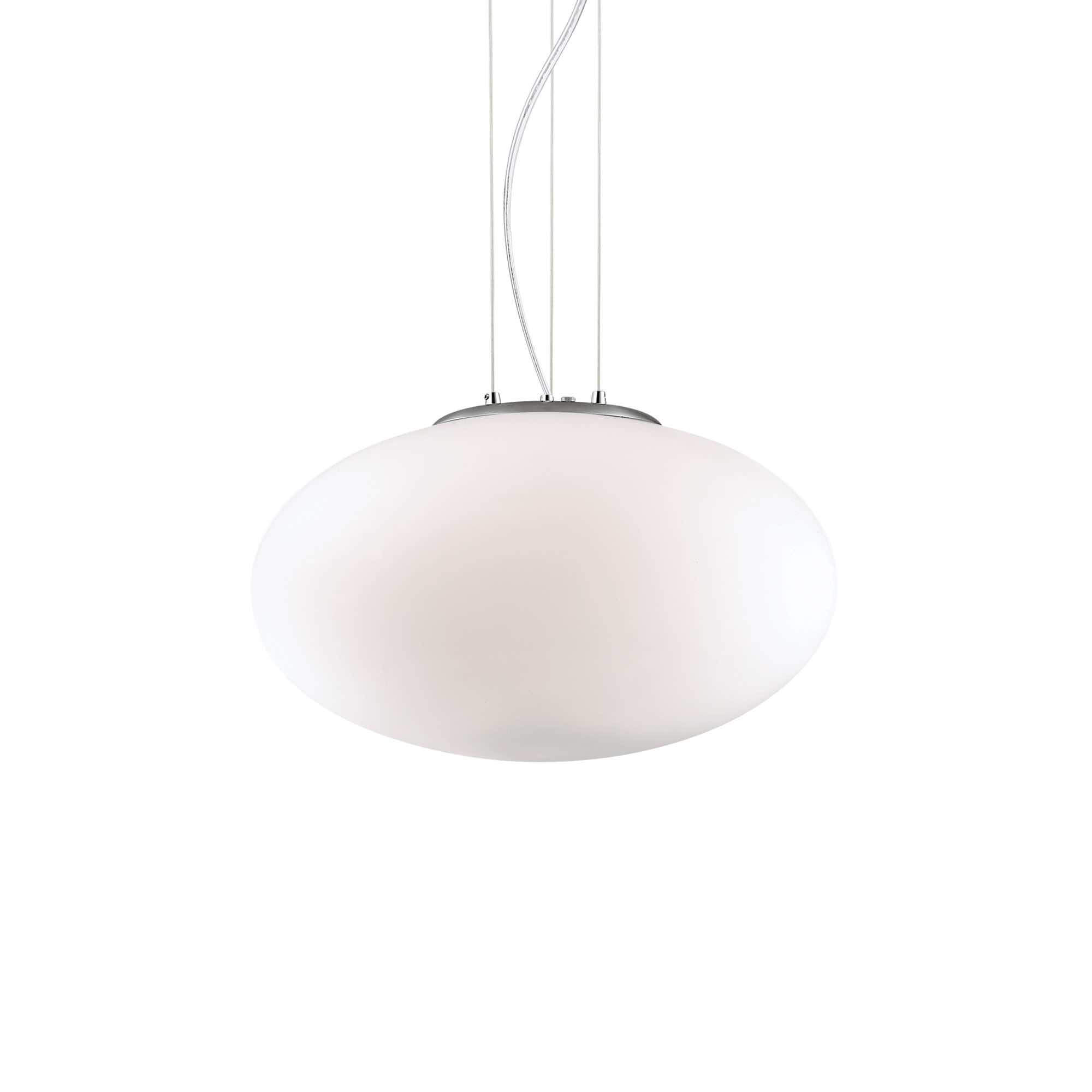 Ideal Lux  Suspension Blanche Candy 1 Ampoule Diamètre 25 Cm , Leroy Merlin