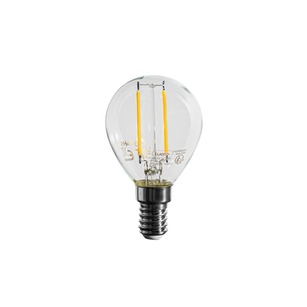 Ampoule LED E14 à intensité variable P45 transparente 3W 250 lm 2700K - 6