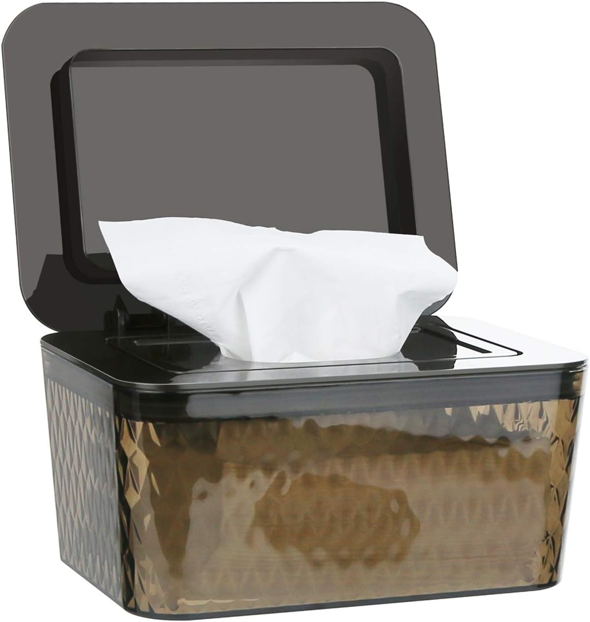 Pojemnik na chusteczki nawilżane dla niemowląt - Bez BPA - Z pokrywką - Do domu i biura - Brązowy