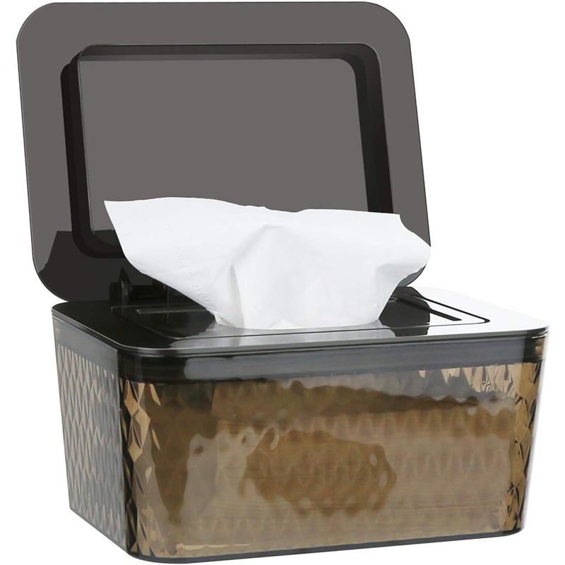 Pojemnik na chusteczki nawilżane dla niemowląt - Bez BPA - Z pokrywką - Do domu i biura - Brązowy