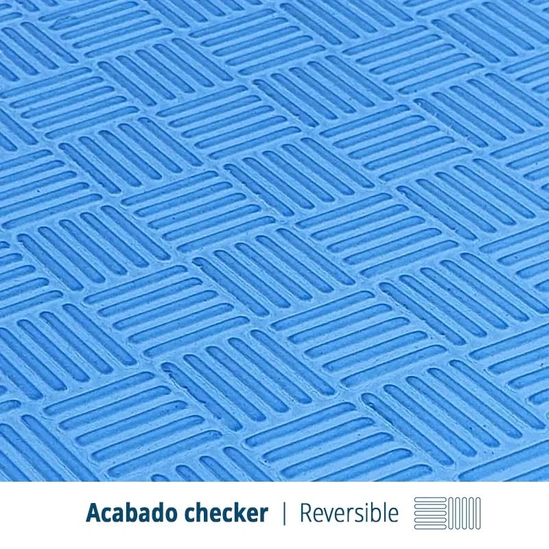 Artatami® Tatami Puzzle 1x1x20 mm Preto - Azul【1 Unidade】Artes Marciais. Caratê, Judô e Taekwondo, Borracha EVA. Antiderrapante. - 5