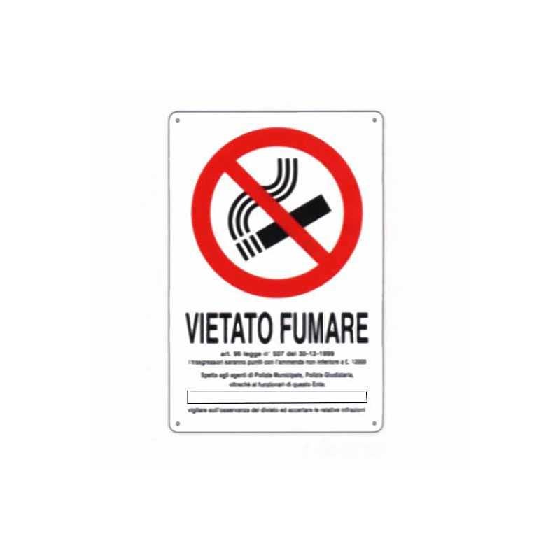 CARTELLO IN PVC VIETATO FUMARE PERICOLO D'INCENDIO