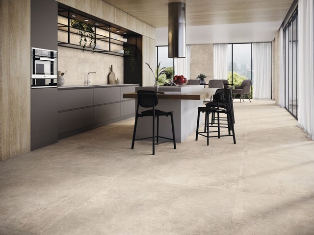 Carrelage imitation pierre Cannes Beige 30x90 cm