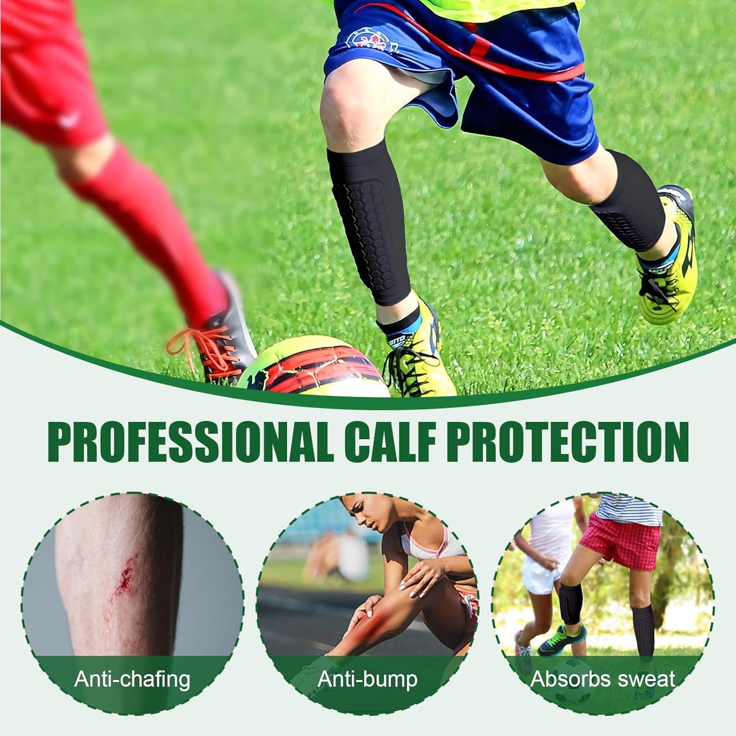 Un paio di parastinchi da calcio e da sci, adatti a persone di peso inferiore a 45 kg. - 5