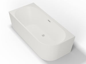 Baignoire semi-îlot murale CAPRI Gauche 170x76cm, by SPALINA