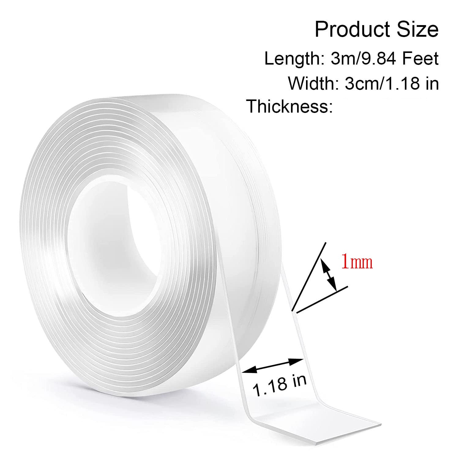 Nano Tape Heavy Duty - Nastro Biadesivo Super Forte, Rimovibile Senza Lasciare Segni - Foto 3