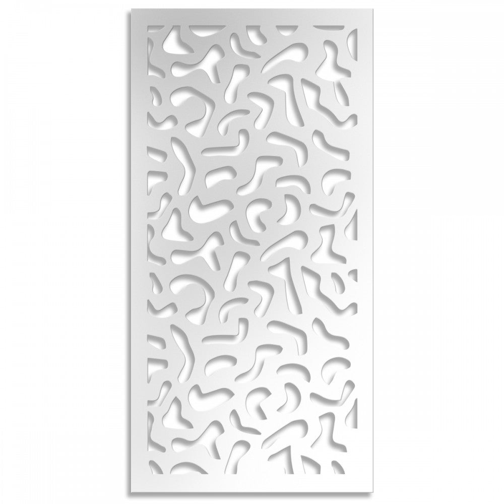 STAINS - Panel perforowany PCV - Parasol przeciwsłoneczny o wymiarach 50x150 cm - kolor biały