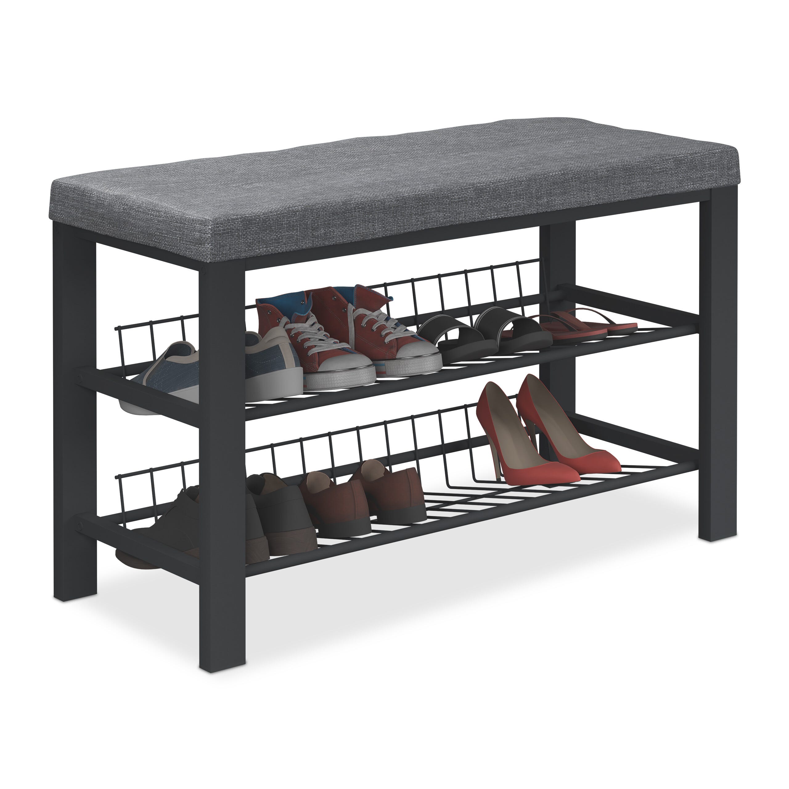 Relaxdays Banc Chaussures 2 Niveaux De Rangement HLP 50 5 X 82 X relaxdays-banc-chaussures-2-niveaux-de-rangement-hlp-50-5-x-82-x