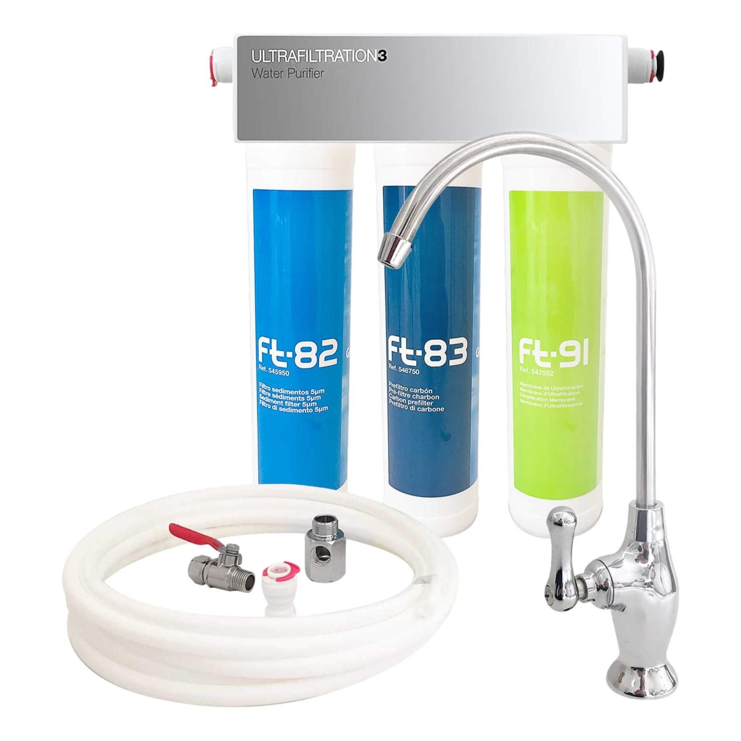 Filtre Sous évier Trio Uf Ft82 Sédiments Ft83 Charbon Actif Ft91 Ultra Filtration - 6