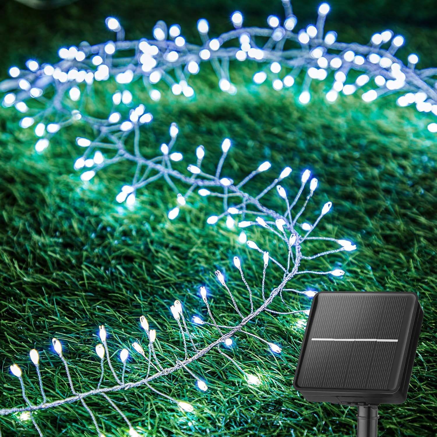 Catena Luminosa 200 LED Blu Per Interni/Esterni - 28 Metri Con Timer E Trasformatore, IP44, Per Natale, Feste E Giardino