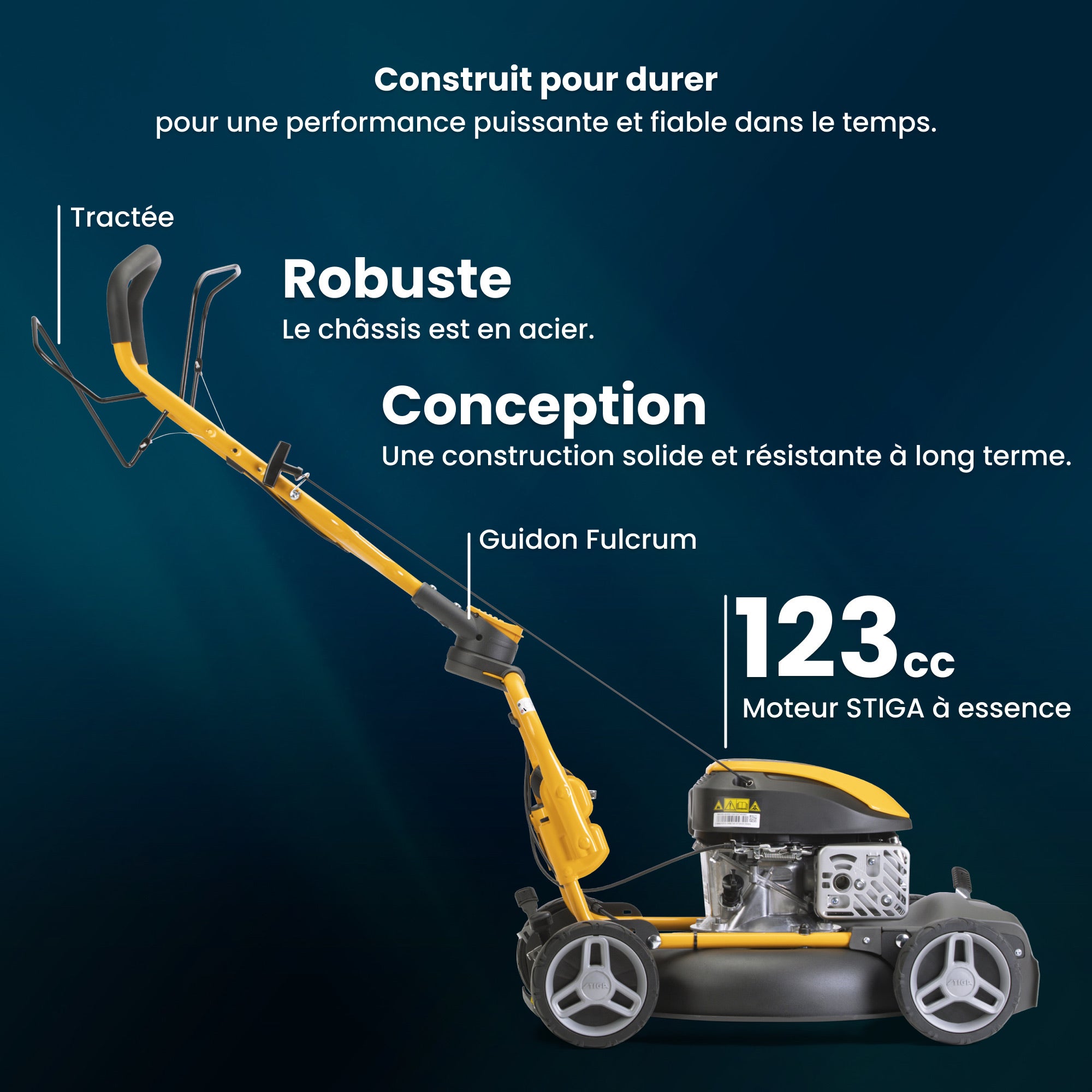 MULTICLIP 547 S STIGA Tondeuse autotractée 123cc 45cm mulching - 2