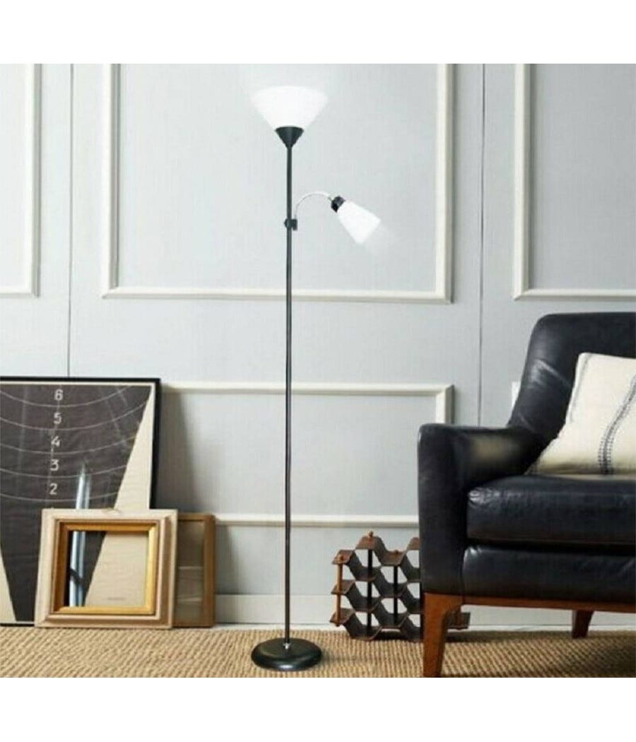 Lampada Da Terra LED 12W Con Telecomando, 4 Temperature Colore (2800K-7000K), Dimerizzabile, Timer E Luce Notturna, Base Stabile, Per Soggiorno E Camera