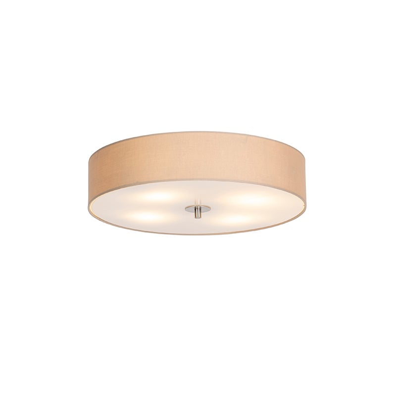 Lampa sufitowa rustykalna beżowa 50 cm - Drum