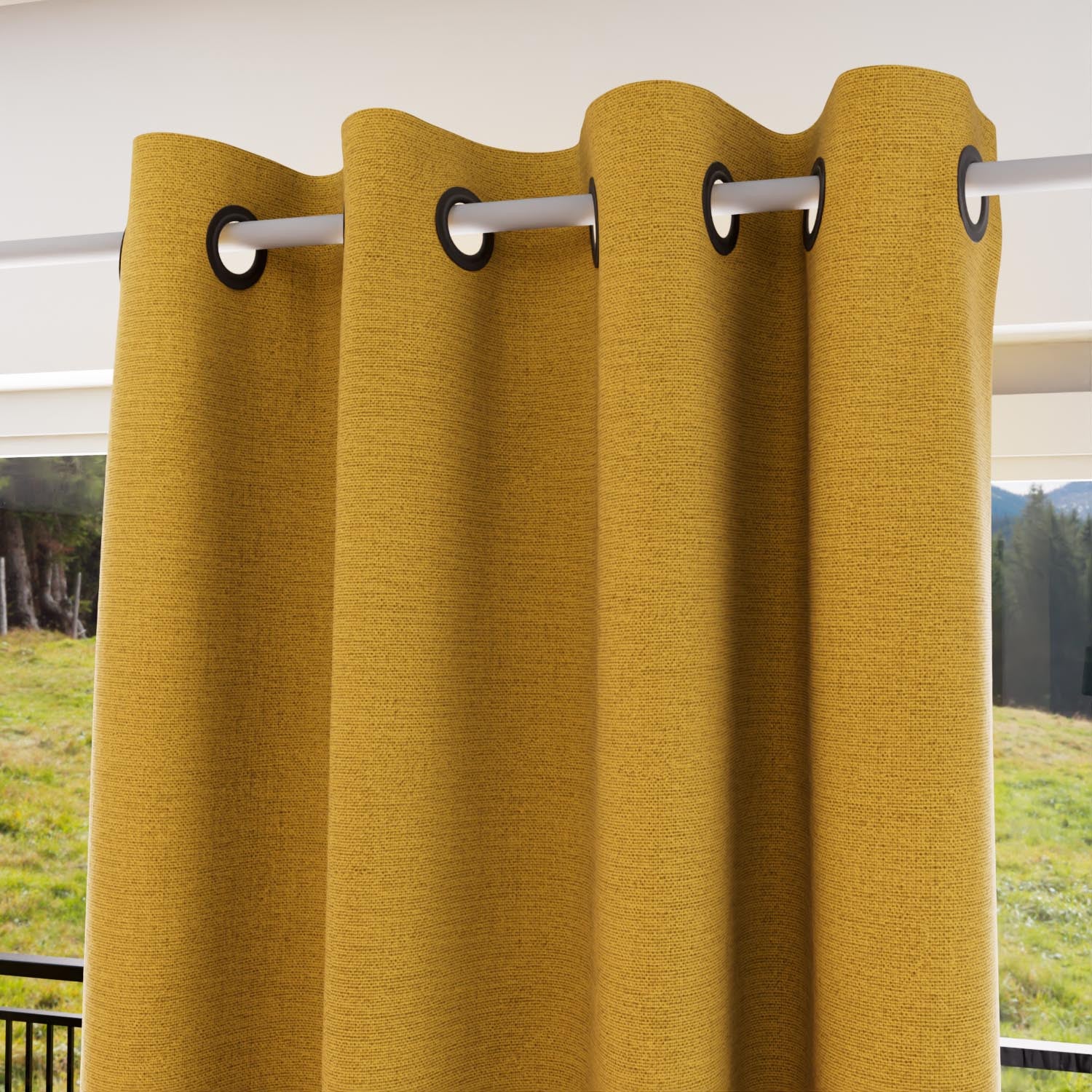 Soleil d'Ocre Samouraï - Nappe carrée (140 x 140 cm) - Comparer avec