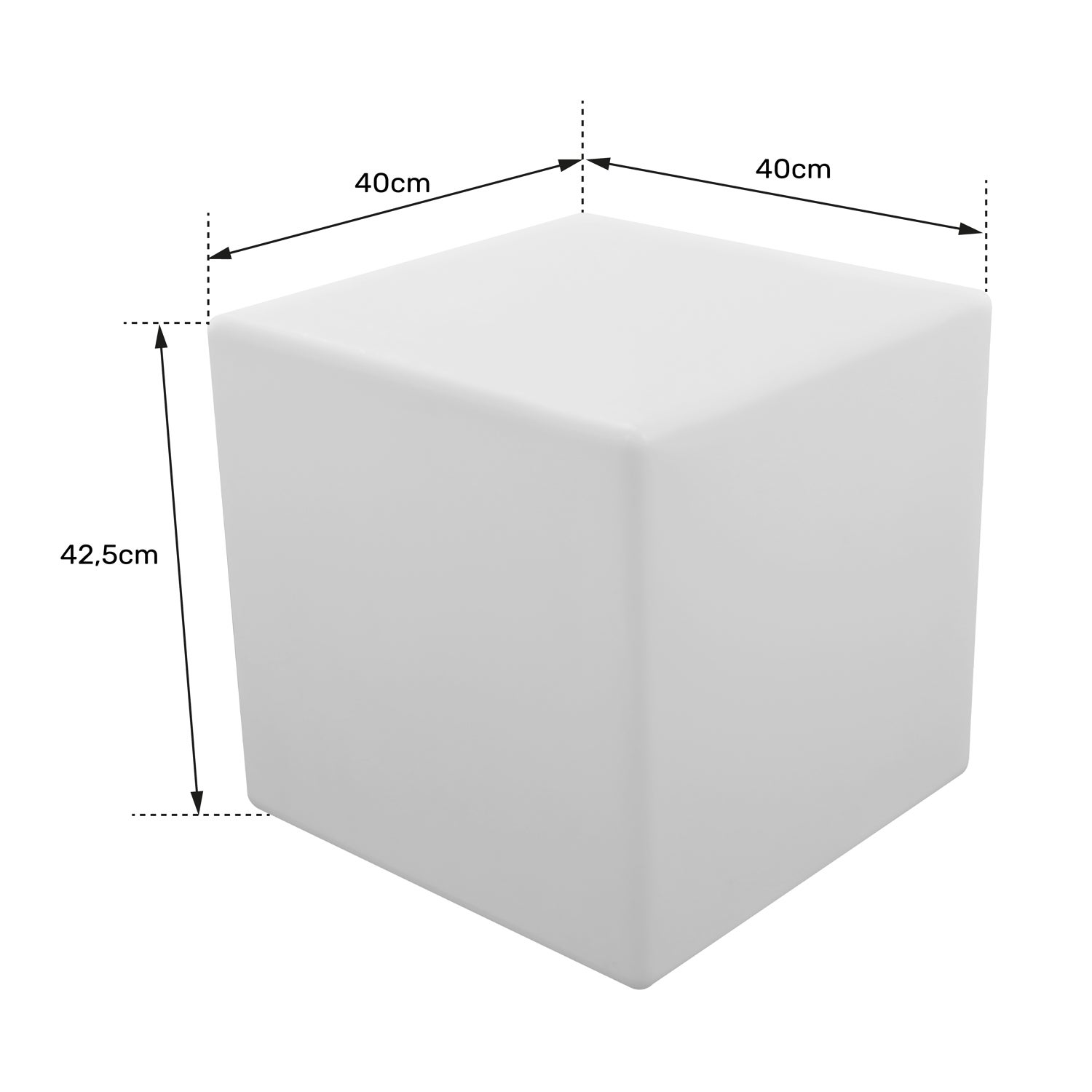 Cube lumineux LED 40cm multicolore NAOS - 8