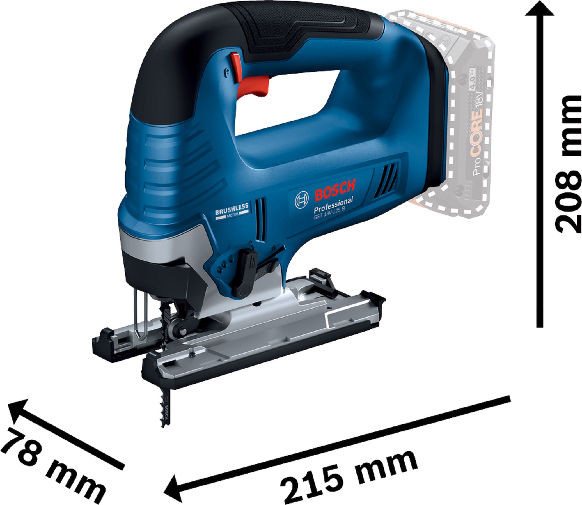 0 akumulatorów BOSCH PROFESSIONAL 18 V - 4