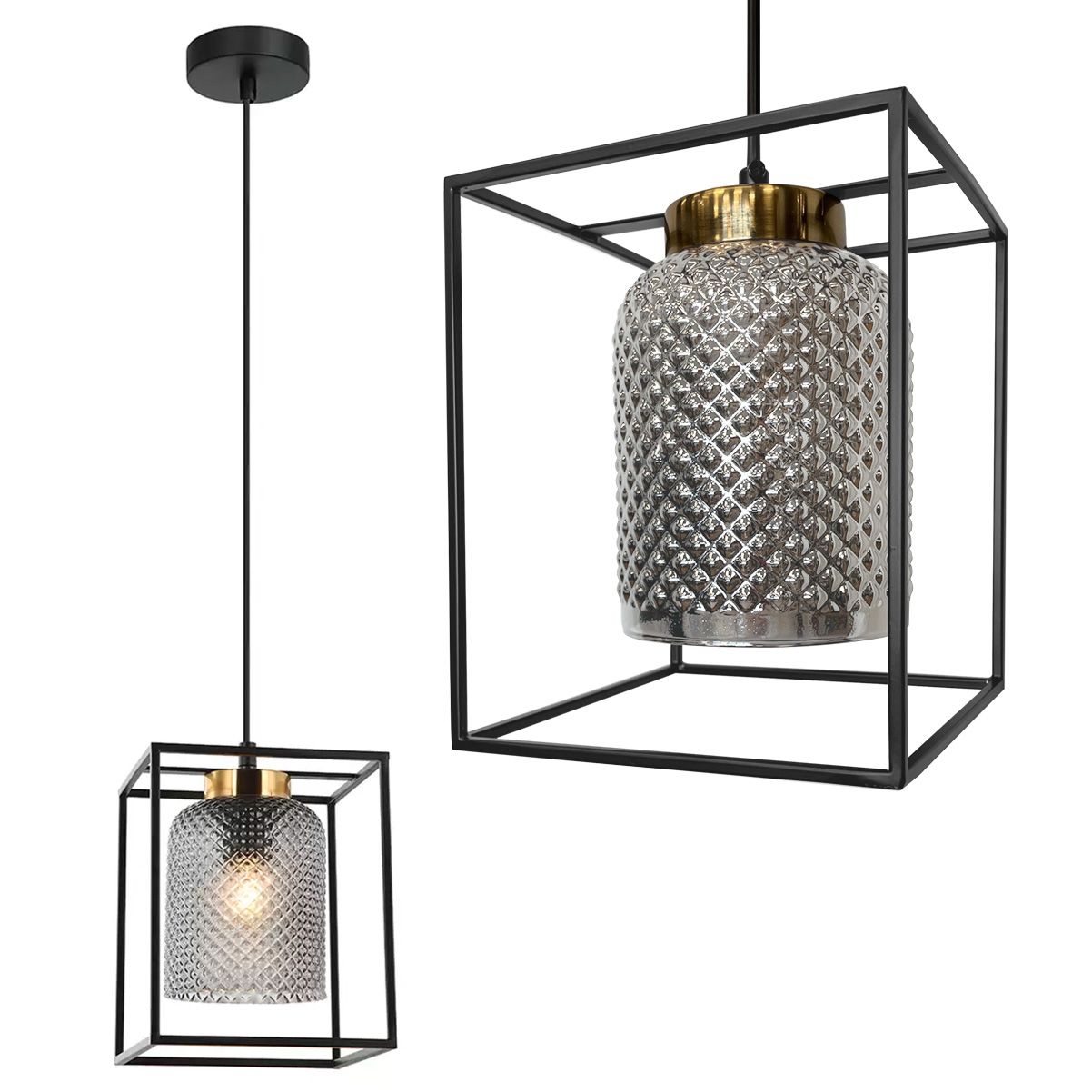 Lampa Sufitowa Wisząca Toolight App1265-1Cp Czarny