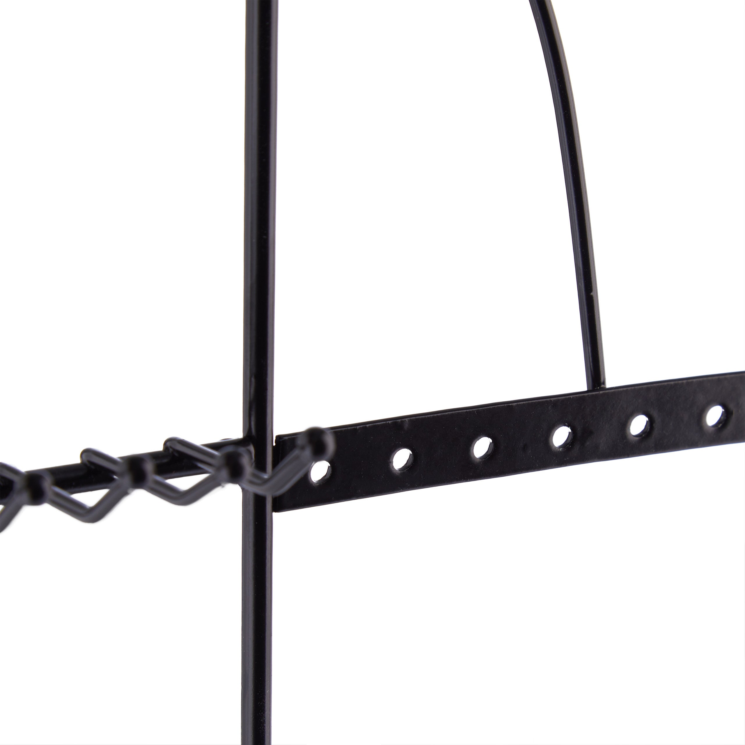 Porte-bijoux mural, pour colliers, boucles d’oreilles, format haut, présentoir, 44,5 x 25,5 x 4,5 cm, noir, Relaxdays - 8