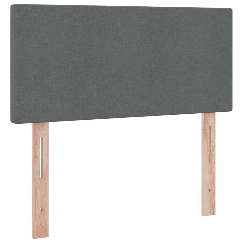 Lit avec rangement et matelas gris foncé 90 x 200 cm en velours - 9