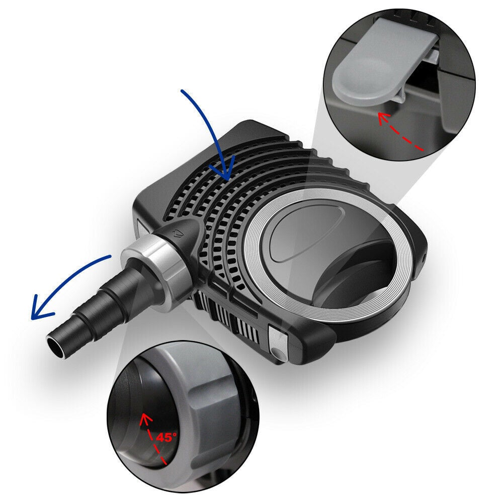 Pompe à eau de bassin filtre filtration cours d'eau eco 14000 litres par heure 120 watts koi 16_0002018 - 3