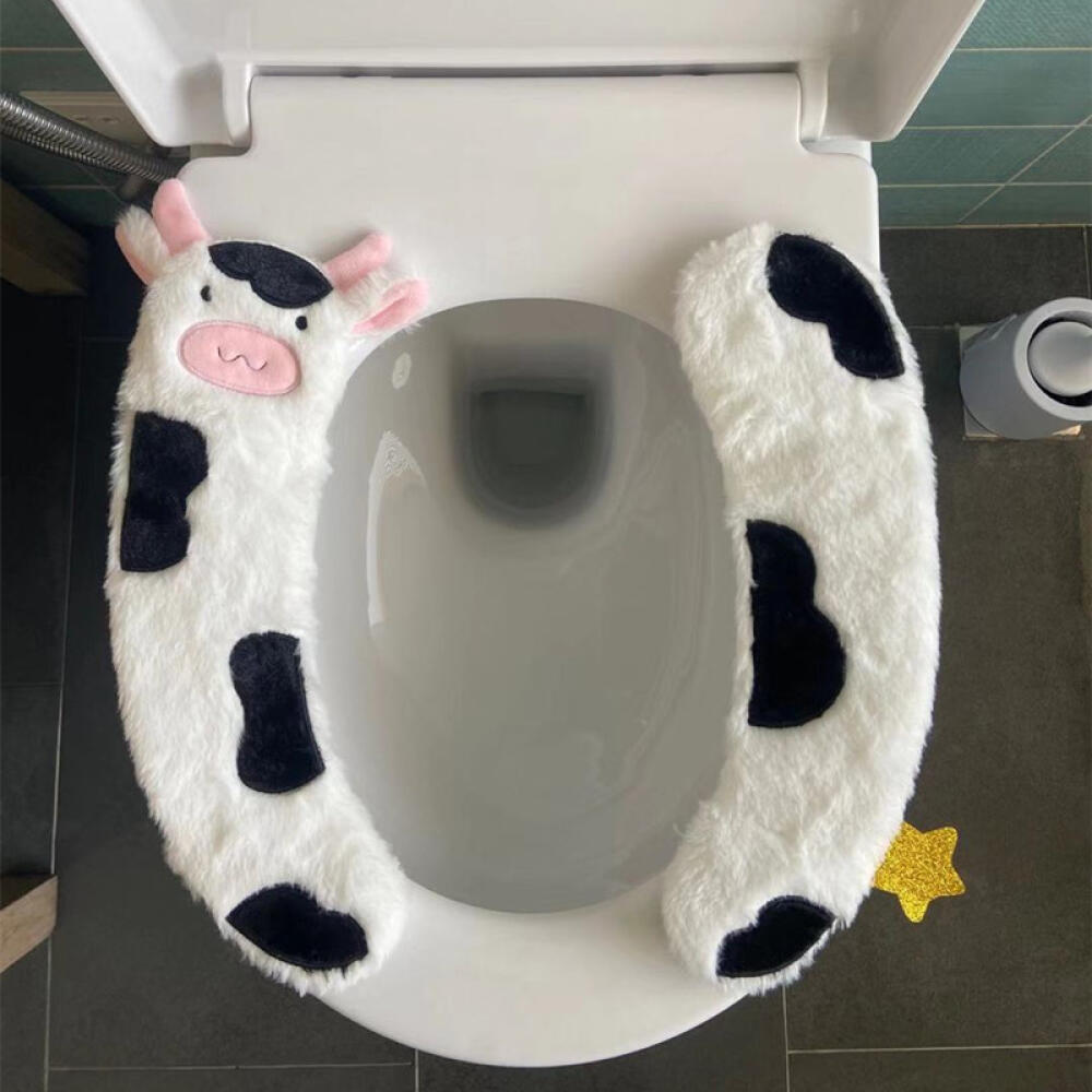 2 pary zmywalnych nakładek na deskę sedesową z poduszkami z włókna grzewczego, losowe kolory, ciepłe zimą - zielony + pomarańczowy