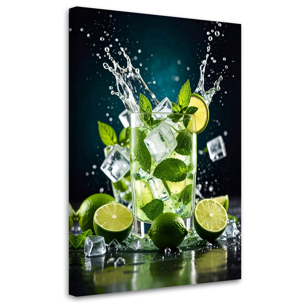 Obraz do kuchni baru, Koktajl Limonka Mojito Owoce 80x120