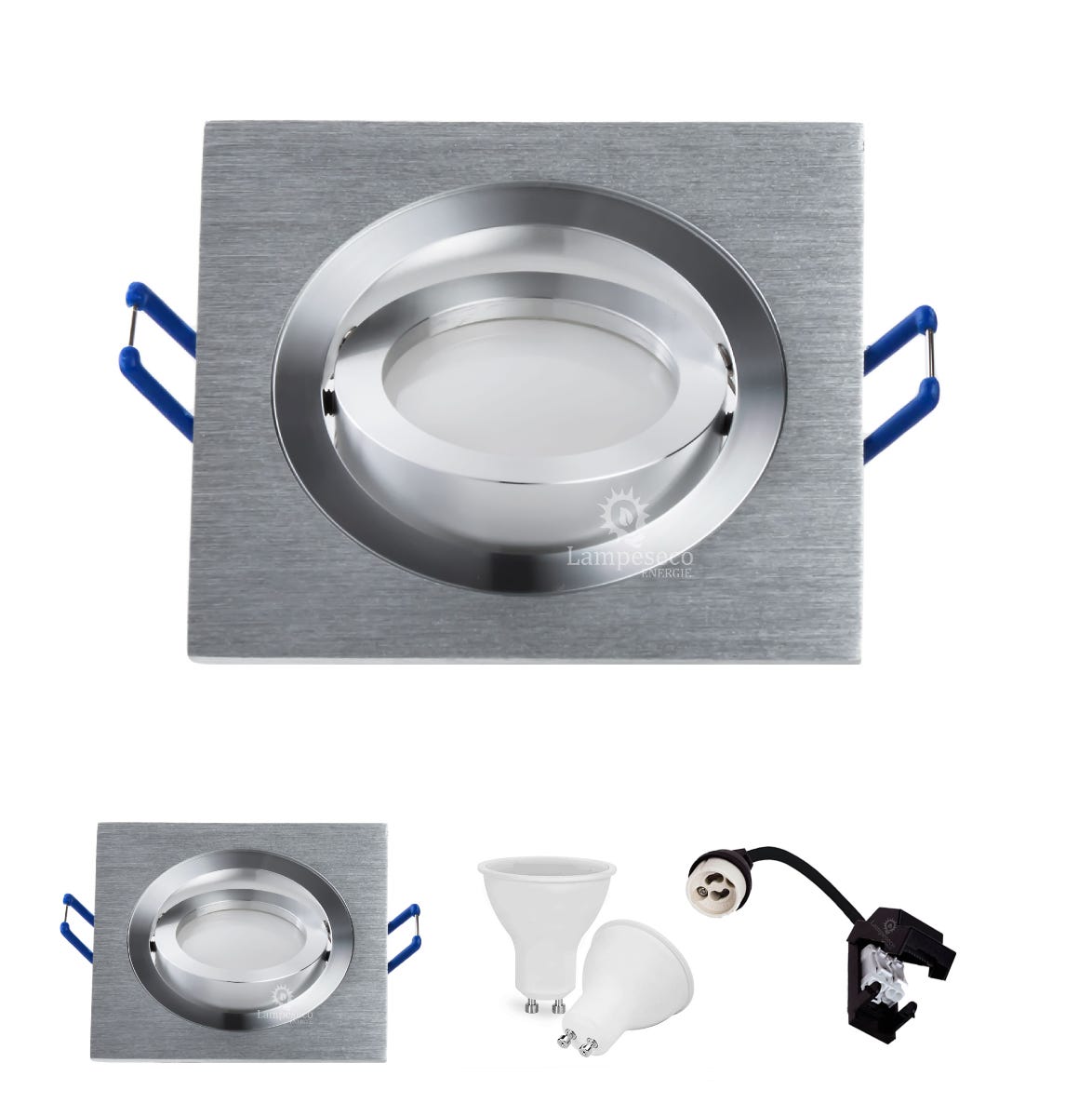 HiBay 4x Spot LED Encastrable Orientable 40° Extra Plat 27mm,Blanc HiBay 4x Spot LED Encastrable Orientable 40° Extra Plat 27mm,Blanc