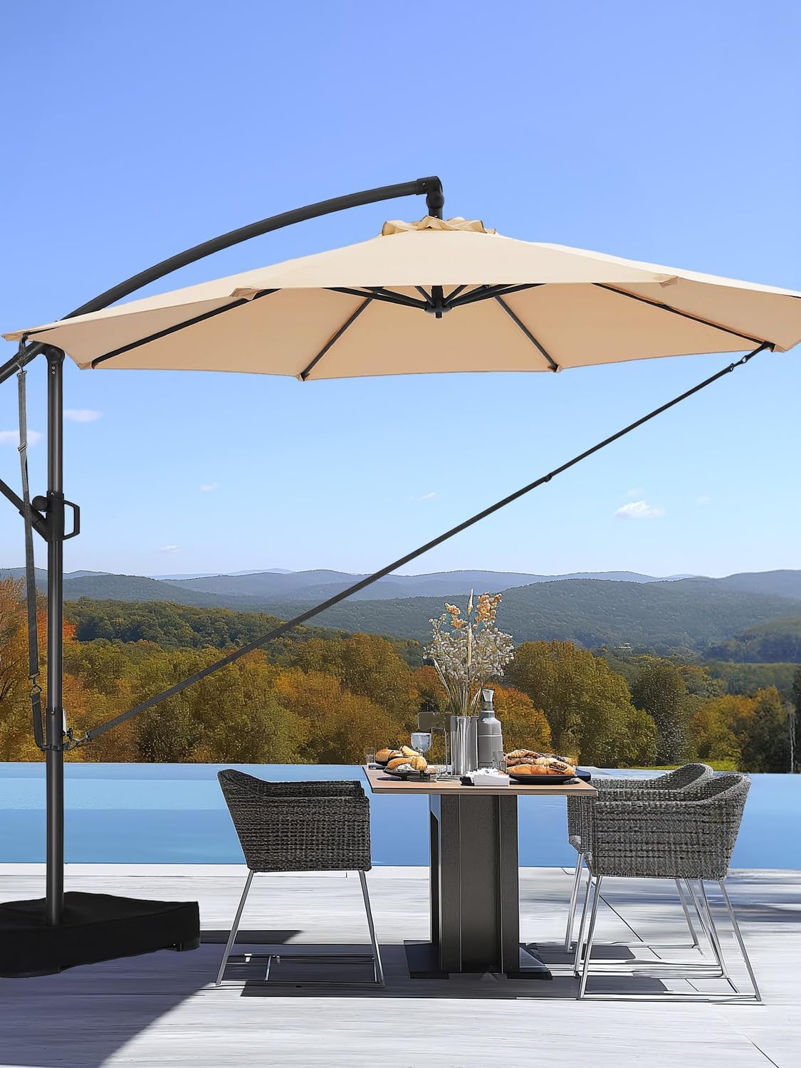 5 Pièces de Rechange pour Parasol, Parapluie Universel Réglable Parasol Balcon pour Parasols à Manivelle Parasols de Terrasse Parasols - 2