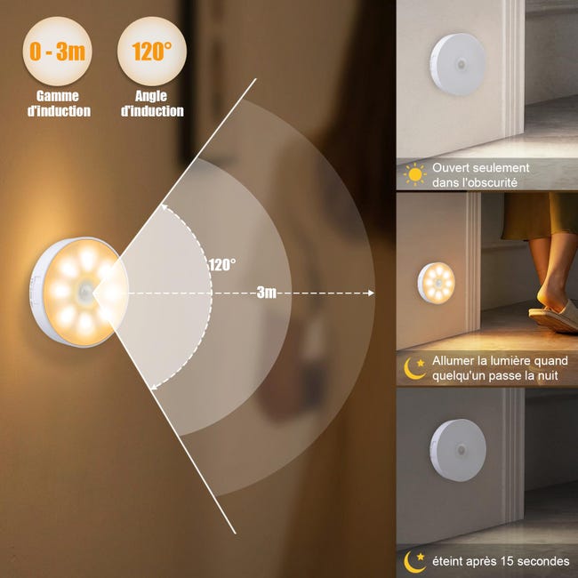 Compare Veilleuse murale Lampe LED rechargeable usb a détecteur de mouvement sans fil Price Compare Veilleuse murale Lampe LED rechargeable usb a détecteur de mouvement sans fil Price