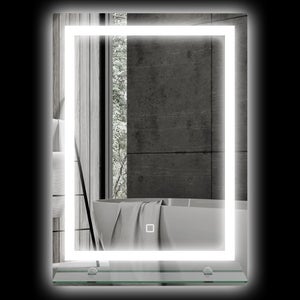 Specchio Da Bagno Con Mensola Relaxdays - 54x38 Cm Bianco | Con Ripiano Portaoggetti - Foto 8