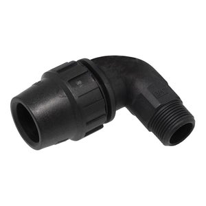 RACCORDO A COMPRESSIONE BLUSEAL GOMITO M 3/4x 25 mm PER TUBO POLIETILENE