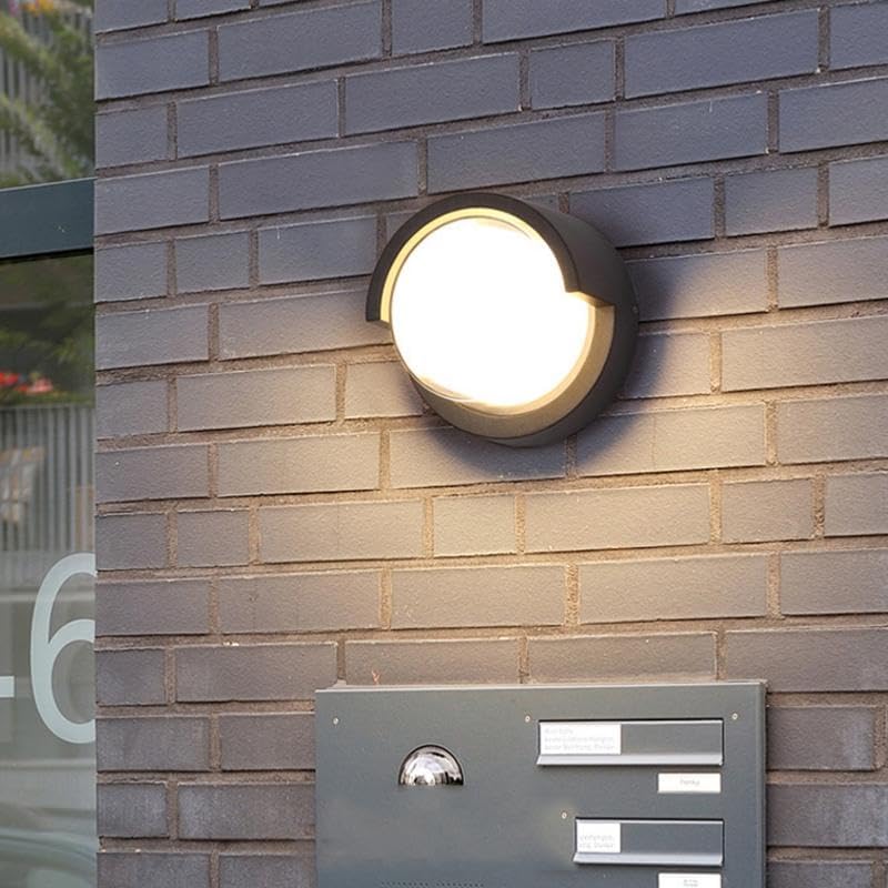 Nowoczesna lampa ścienna zewnętrzna LED 12W, wodoodporna IP65, oświetlenie dekoracyjne, czarna
