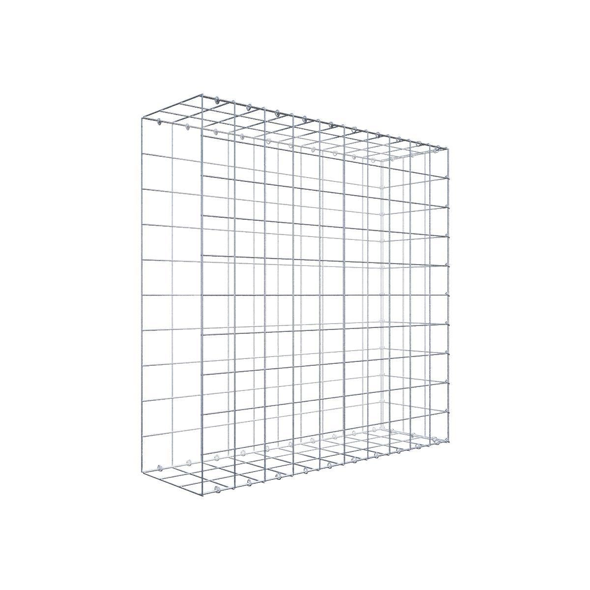 Gabion à Monter Soi-même 100x60x20cm - Maille 5x5cm - Fil Galvanisé 4mm - Fabriqué En Allemagne