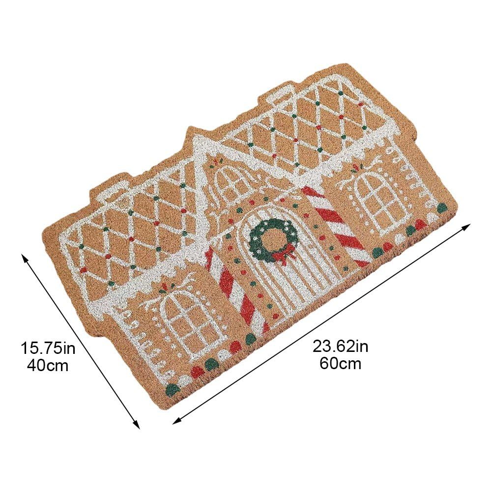 Tapis de bienvenue de Noël, paillasson intérieur et extérieur, décoration de porche, tapis doux antidérapant, décoration de Noël - 3